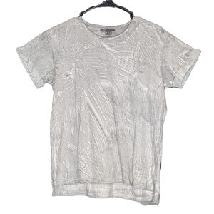 Vince Gray Soft Minimalist Abstract Cap Sleeve T Shirt Size Small Vince.